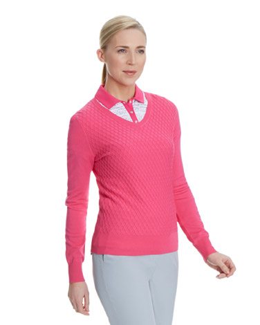 Padraig Harrington V-Neck Cable Knit Jumper